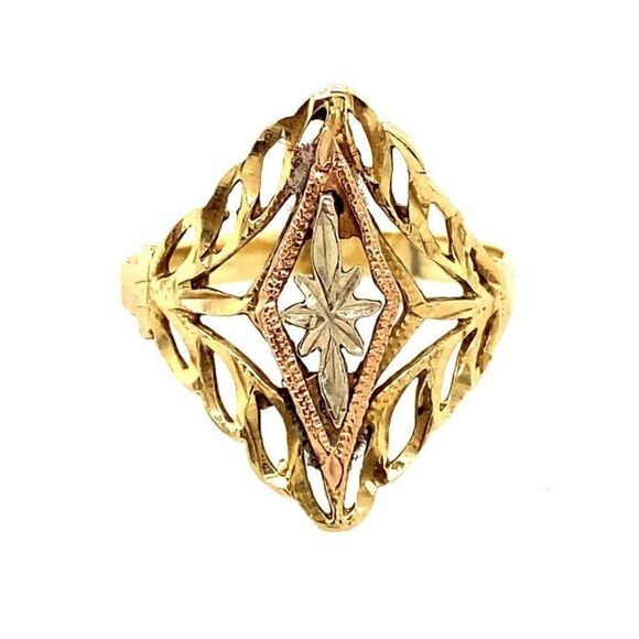 14k Two-Tone Woman's Ring - Picture 1 of 8